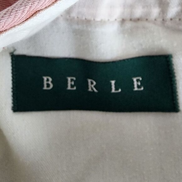 Berle Mens Pleated Front Shorts Dusty Rose Size 36 - Picture 3 of 4